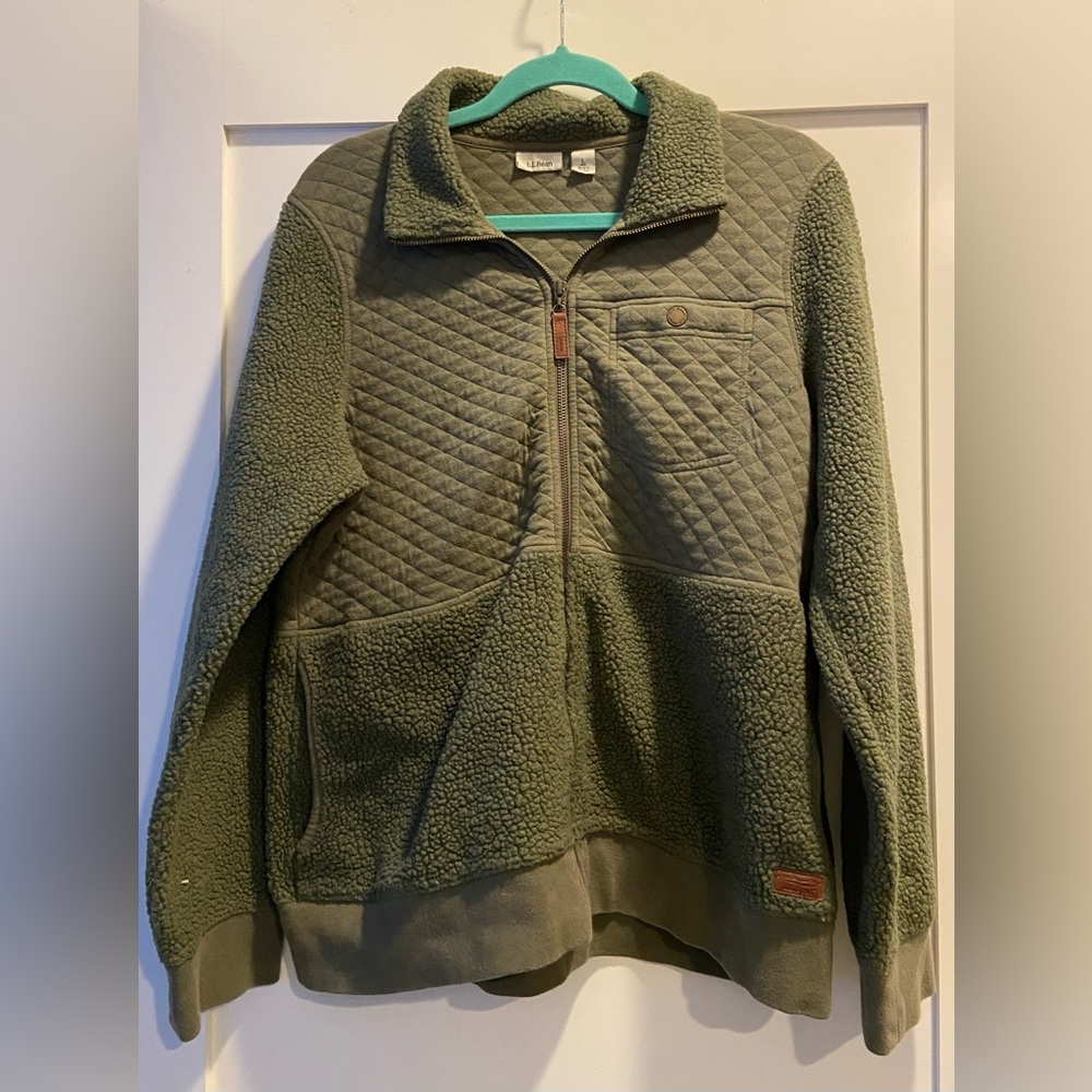 L.L.Bean Olive Green Women’s Full Zip Size Large